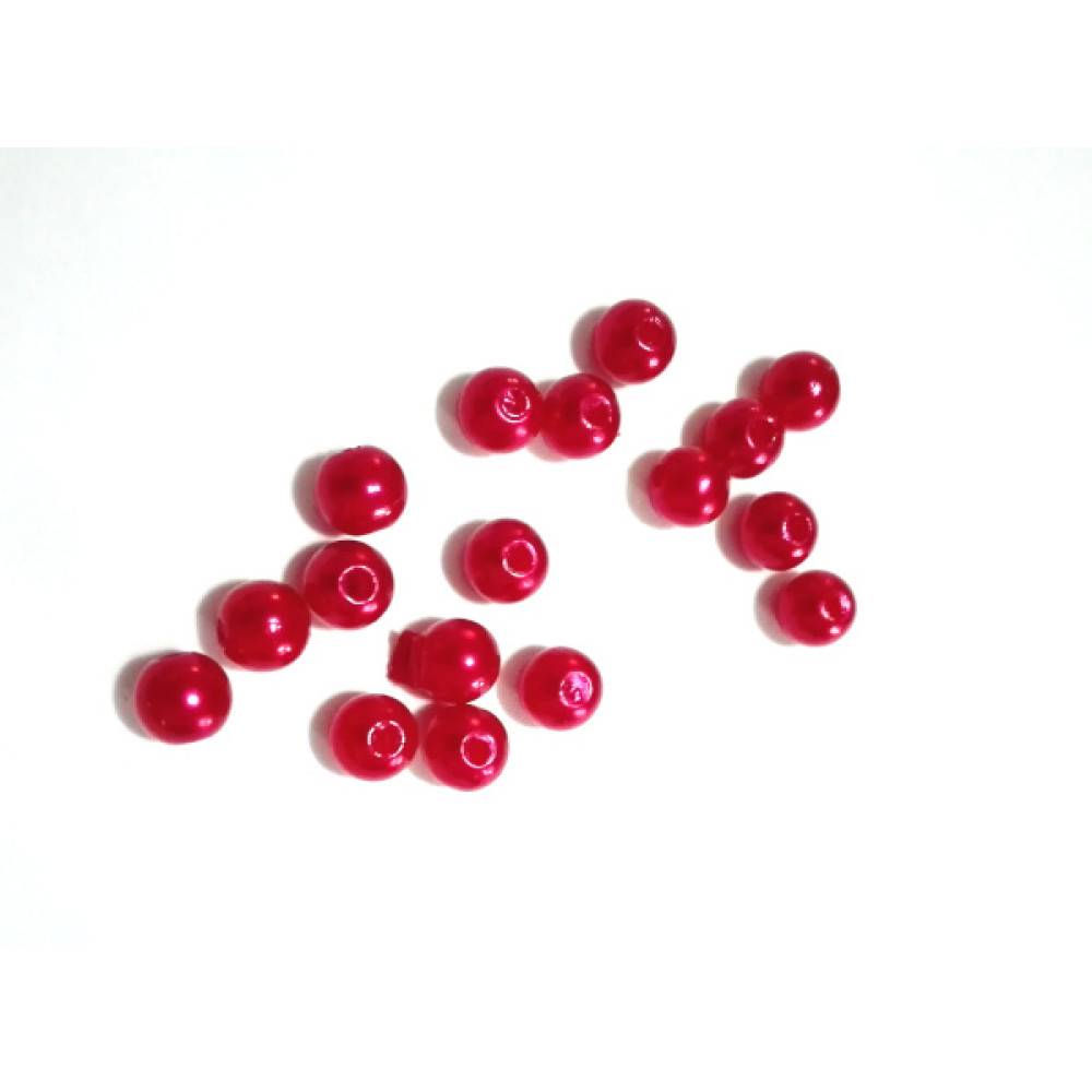 Plastic Pearl - Diameter 5 mm - Garnet Red